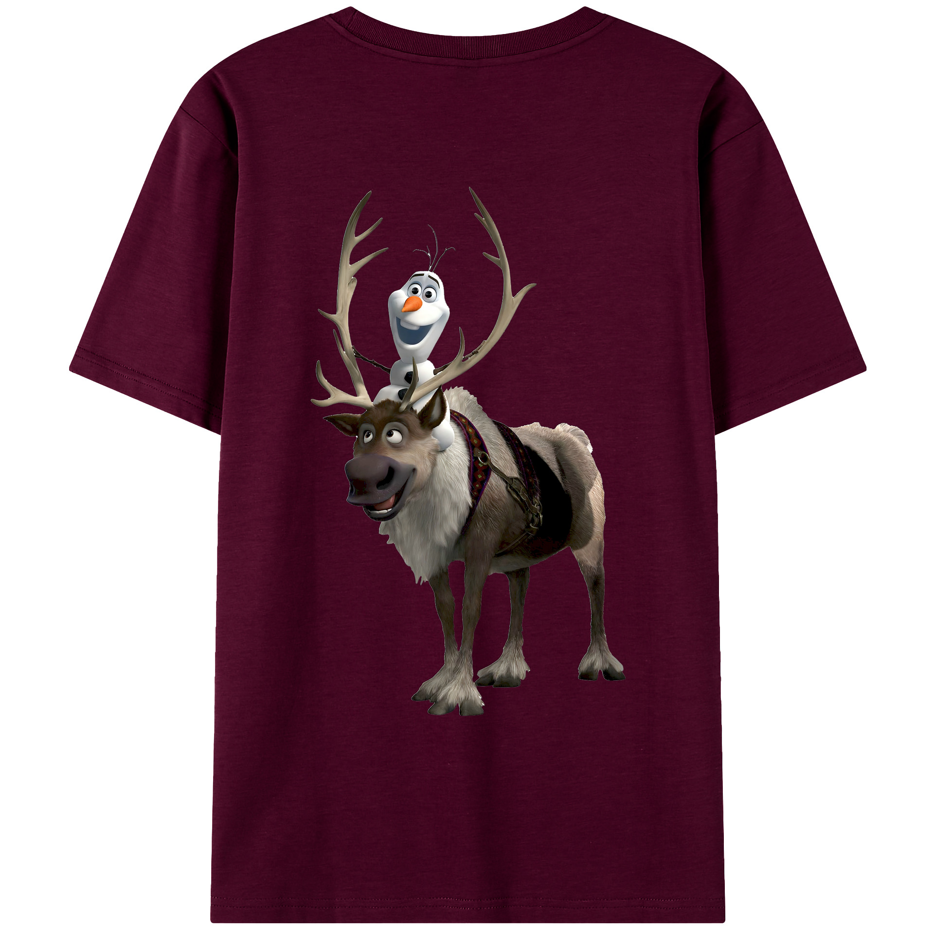 （画像用） アナと雪の女王 アンナ エルサ Frozen Anna Elsa レディース半袖Tシャツ(バックプリント)